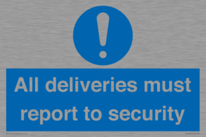 All deliveries must report to security